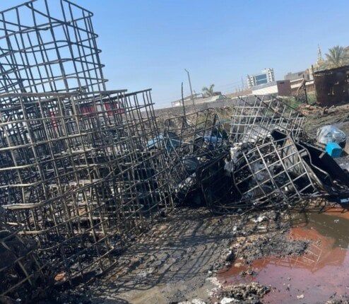 السيطرة على حريق ضخم بمخزن بلاستيك عشوائي في الخانكة دون إصابات