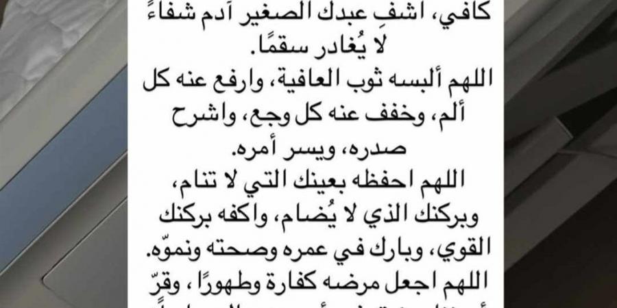 مازال في المستشفى.. بسمة بوسيل تطلب من الجمهور الدعاء لابنها آدم - تواصل نيوز