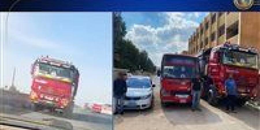 الداخلية تضبط قائدي 3 سيارات خالفوا السير بطريق المنصورة – كفر شكر - تواصل نيوز
