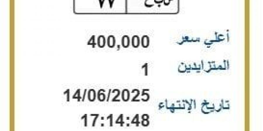 وصل سعرها 400 ألف جنيه.. المرور تطرح التزايد على لوحة سيارة مميزة - تواصل نيوز