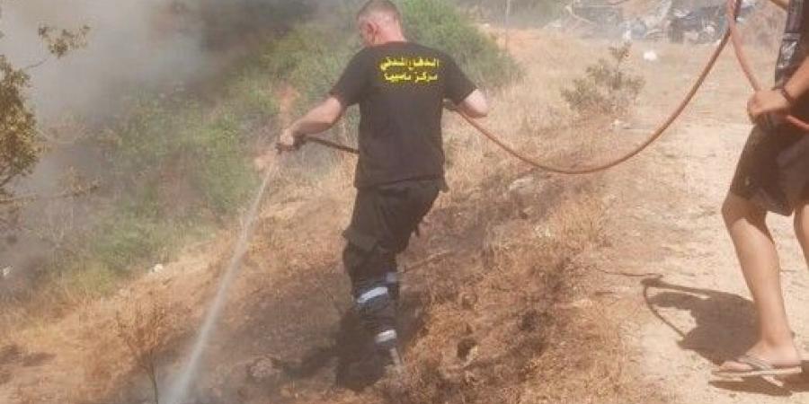 الدفاع المدني أخمد حريقًا في مكب للنفايات في عين قنيا- حاصبيا - تواصل نيوز